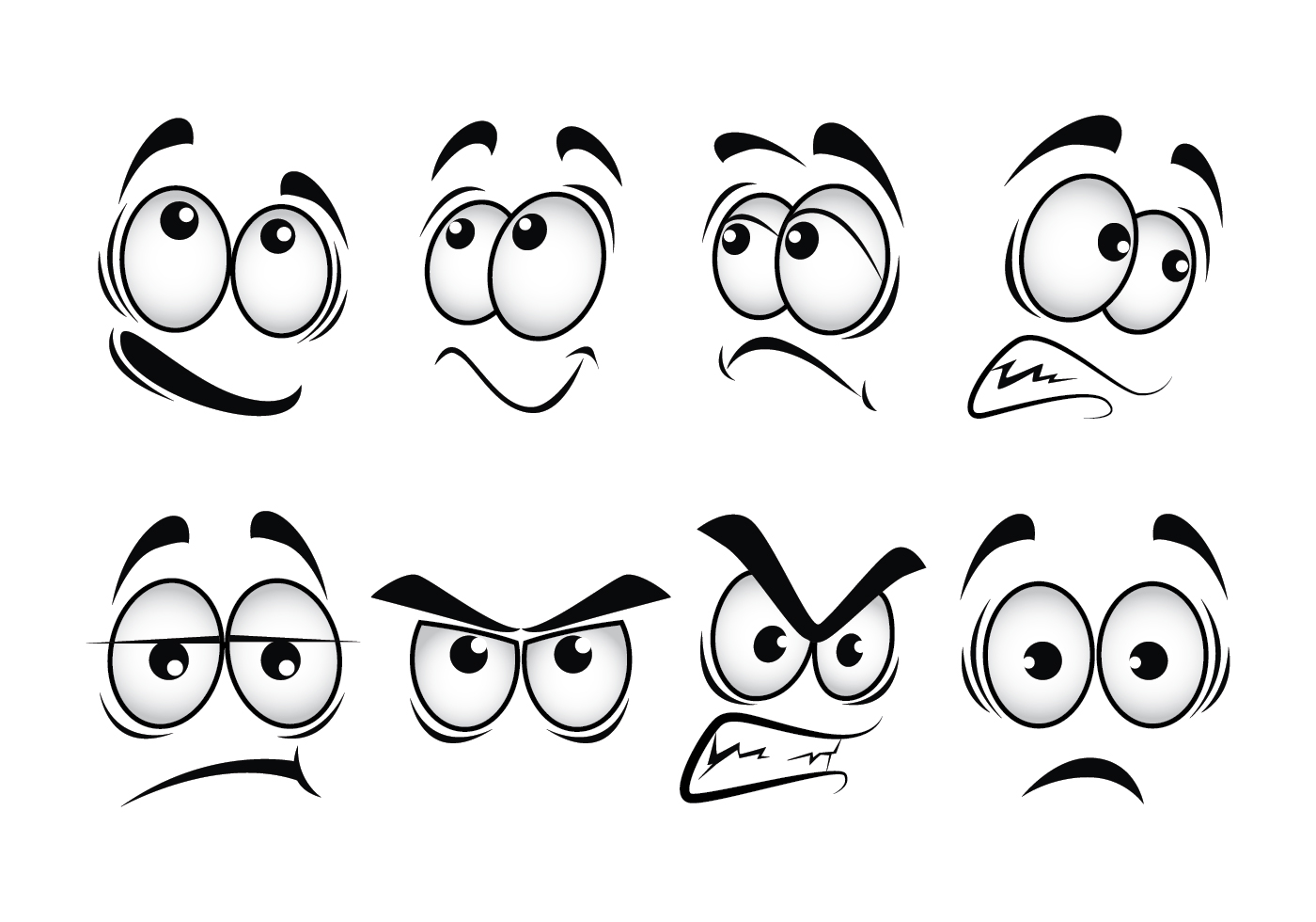 Download Cartoon Eyes Vector Set - Download Free Vectors, Clipart ...