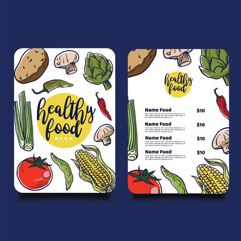 Healthy Food Menu Vector Design