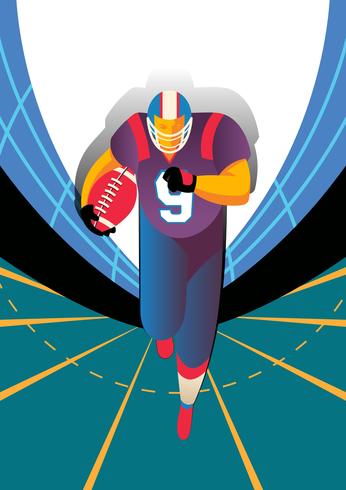 American Football Player Illustration vector