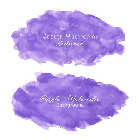 Purple abstract watercolor background. Watercolor element for card. Vector illustration.