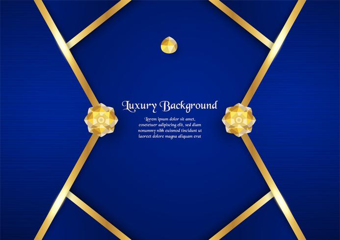 Abstract blue background in premium indian style. Template design for cover, business presentation, web banner, wedding invitation and luxury packaging. Vector illustration with golden border.