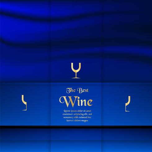 Luxury packaging template in modern style for wine cover, beer box. Vector illustration in premium concept. EPS 10.