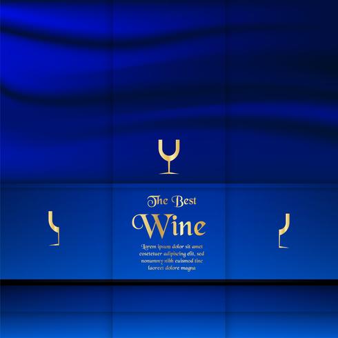 Luxury packaging template in modern style for wine cover, beer box. Vector illustration in premium concept. EPS 10.