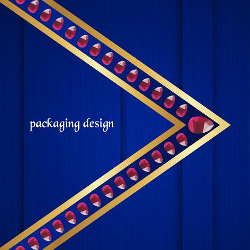 Luxury packaging template in modern style for wine cover, beer box. Vector illustration in premium concept. EPS 10.