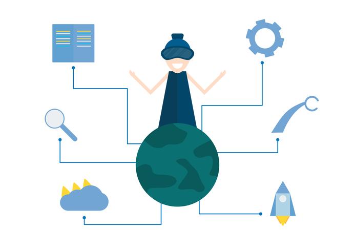 Vector design in concept of Happy Guru Purnima isolated on white background. Character creation in flat style with blue tone.