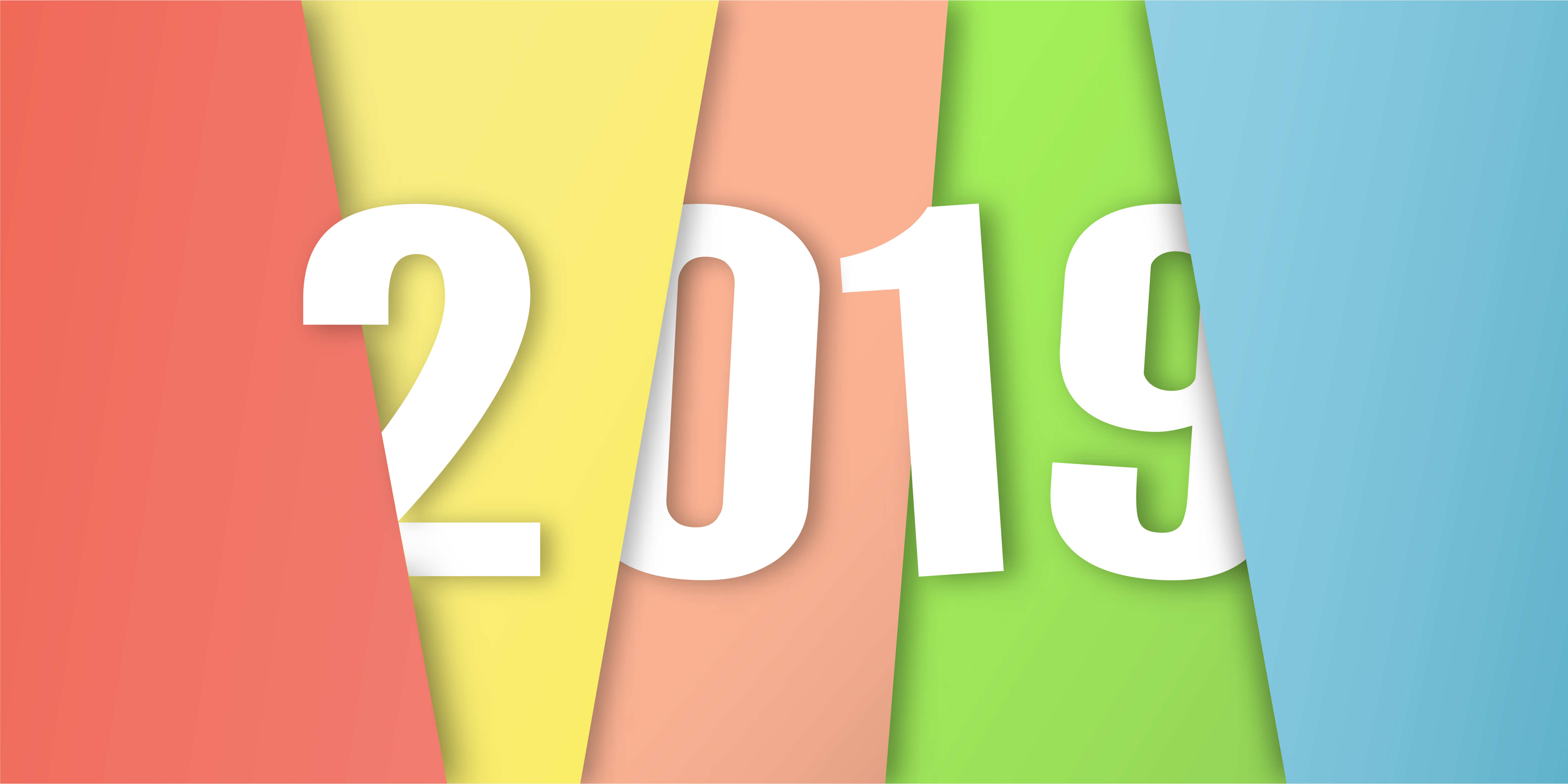Happy New Year 2019 In Material Design Concept On Colorful Background Vector Illustration In Paper Cut And Digital Craft 542888 Vector Art At Vecteezy Free for commercial use no attribution required high quality images. https www vecteezy com vector art 542888 happy new year 2019 in material design concept on colorful background vector illustration in paper cut and digital craft