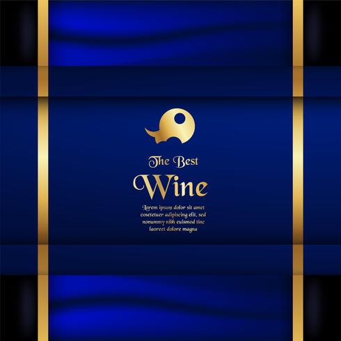 Luxury packaging template in modern style for wine cover, beer box. Vector illustration in premium concept. EPS 10.