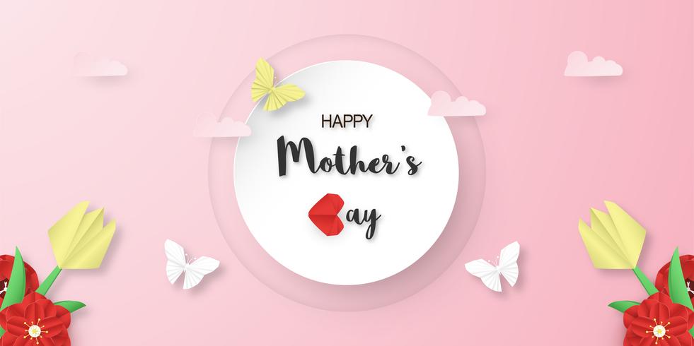 Template Design For Happy Mother S Day Vector Illustration In