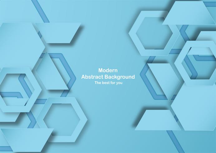 Abstract blue background with pastel color. Template for business presentation, cover, invitation, poster, advertisement, banner. New trend of vector illustration design in 3D paper cut.