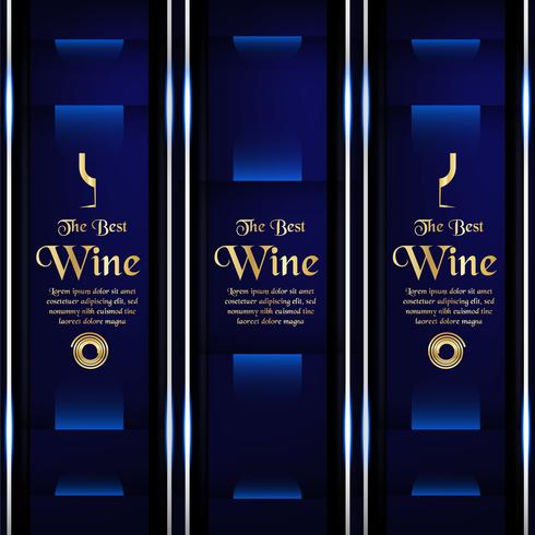 Luxury packaging template in modern style for wine cover, beer box. Vector illustration in premium concept. EPS 10.