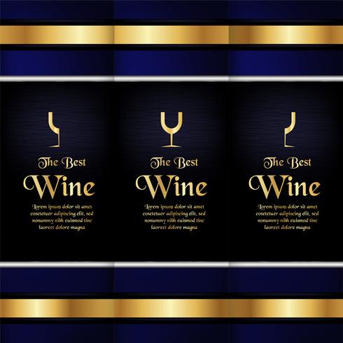 Luxury packaging template in modern style for wine cover, beer box. Vector illustration in premium concept. EPS 10.