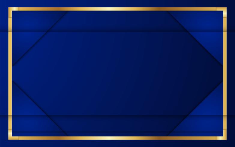 Abstract blue background in premium indian style. Template design for cover, business presentation, web banner, wedding invitation and luxury packaging. Vector illustration with golden border.