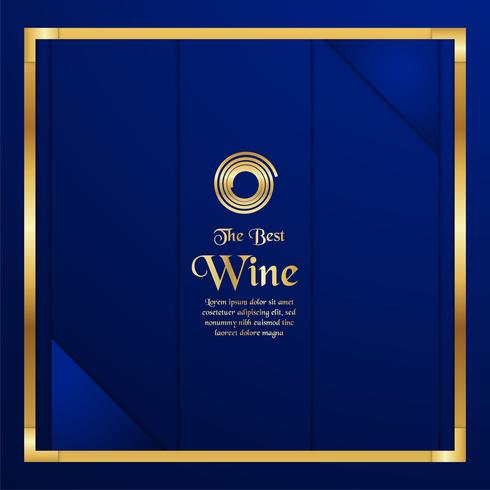 Luxury packaging template in modern style for wine cover, beer box. Vector illustration in premium concept. EPS 10.