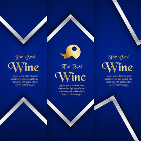 Luxury packaging template in modern style for wine cover, beer box. Vector illustration in premium concept. EPS 10.