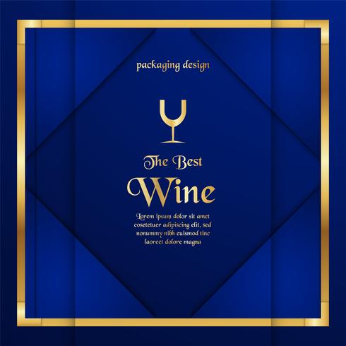 Luxury packaging template in modern style for wine cover, beer box. Vector illustration in premium concept. EPS 10.