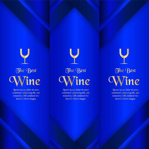 Luxury packaging template in modern style for wine cover, beer box. Vector illustration in premium concept. EPS 10.