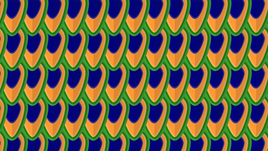 Pattern of vector Illustration with the colors of peacock in India.