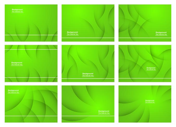 Set of green abstract background with copy space for text. Modern template design for cover, web banner, screen and magazine. Vector illustration.