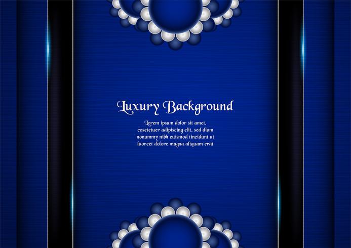 Abstract blue background in premium indian style. Template design for cover, business presentation, web banner, wedding invitation and luxury packaging. Vector illustration with golden border.