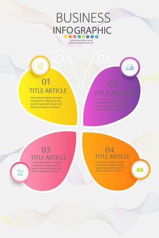 Design Business template 4 options or steps infographic chart element vector