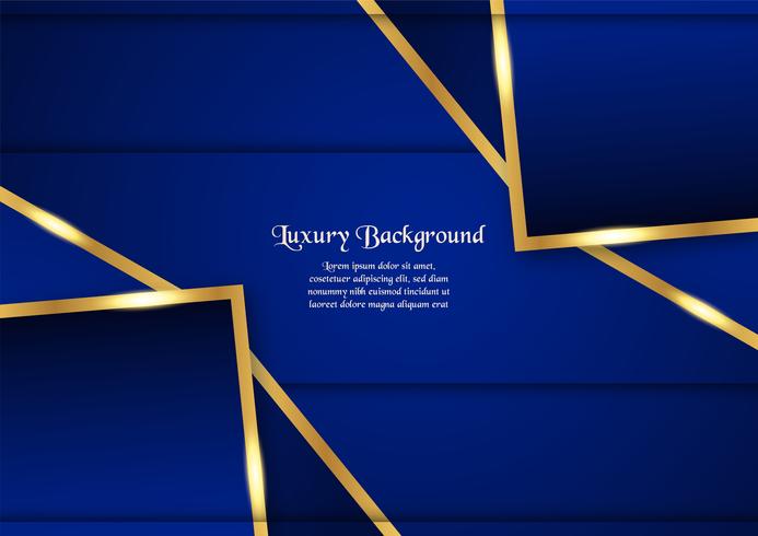 Abstract blue background in premium indian style. Template design for cover, business presentation, web banner, wedding invitation and luxury packaging. Vector illustration with golden border.