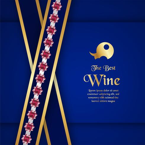 Luxury packaging template in modern style for wine cover, beer box. Vector illustration in premium concept. EPS 10.