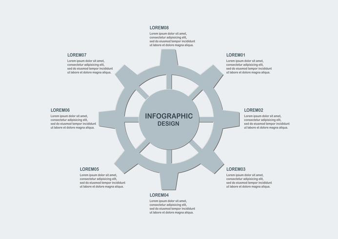 Elemento de infografía moderna con espacio de texto para presentación de negocios, plantilla, banner web y gráfico de movimiento. vector