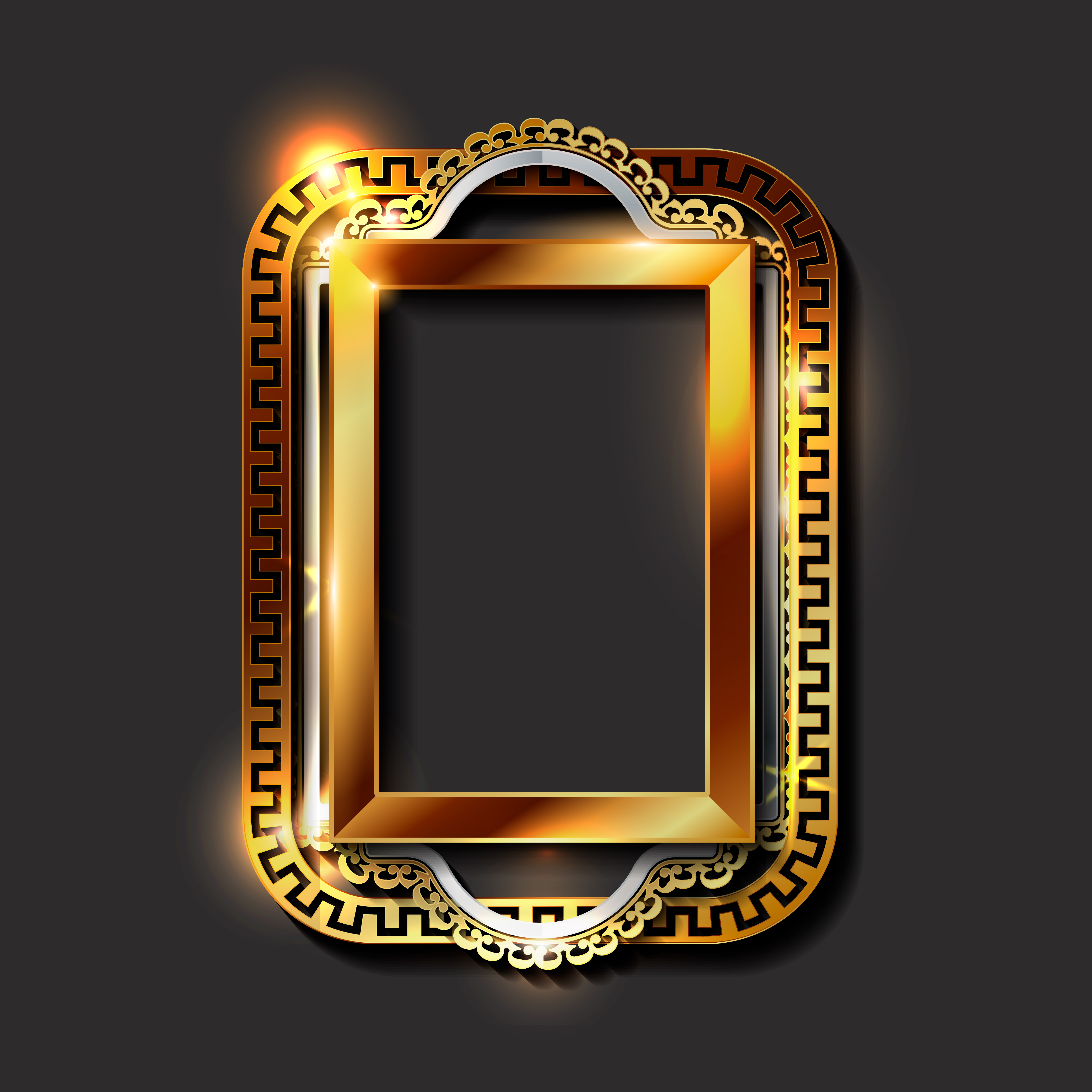 Decorative vintage golden frames and borders 543546 Vector Art at Vecteezy