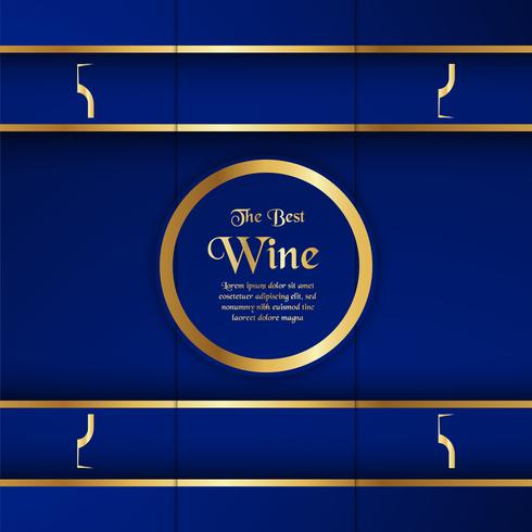 Luxury packaging template in modern style for wine cover, beer box. Vector illustration in premium concept. EPS 10.