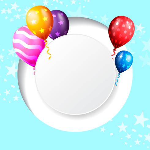 Fondo de celebración de cumpleaños, fondo de pantalla de globo de cumpleaños vector