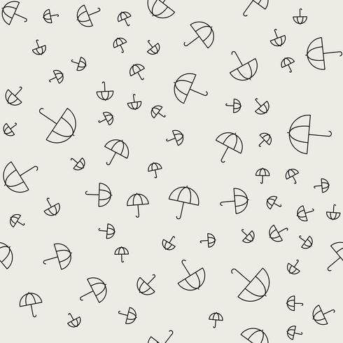 Seamless pattern background. Abstract and Classical concept. Geometric creative design stylish theme. Illustration vector. Black and white color. Umbrella and sun shape for summer holiday festival vector