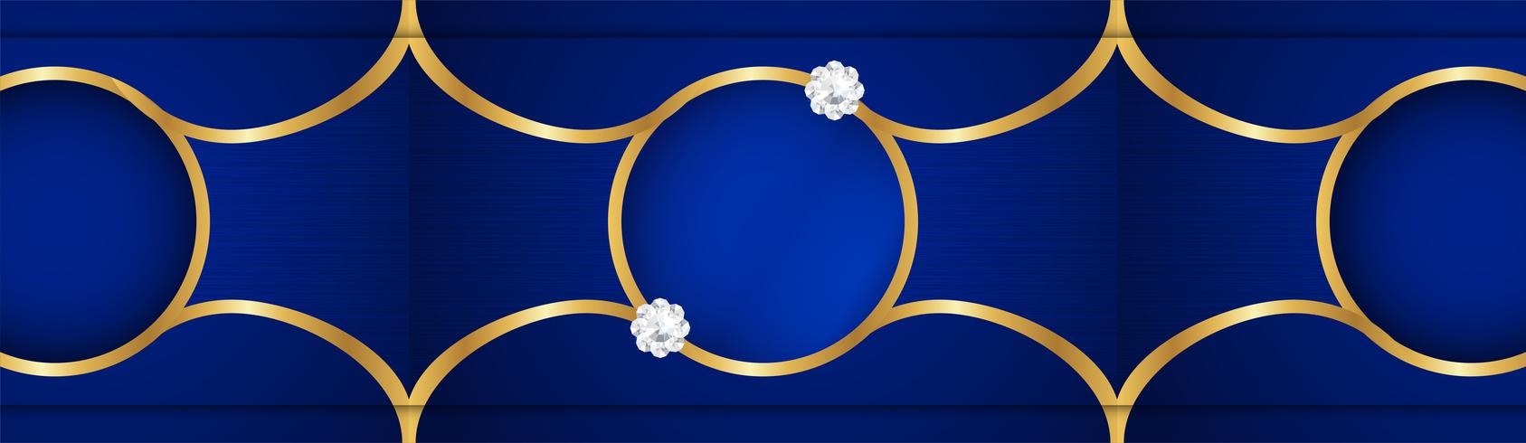 Abstract blue background in premium indian style. Template design for cover, business presentation, web banner, wedding invitation and luxury packaging. Vector illustration with golden border.