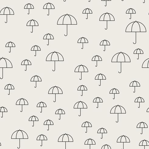 Seamless pattern background. Abstract and Classical concept. Geometric creative design stylish theme. Illustration vector. Black and white color. Umbrella shape for summer winter and rainy season vector