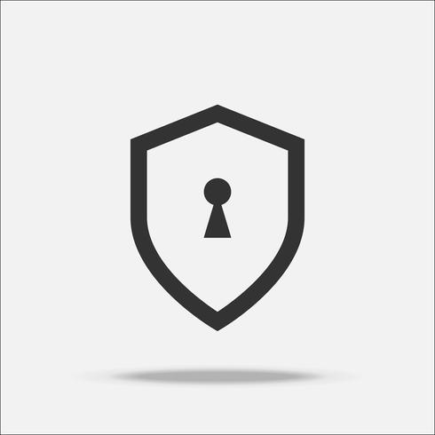 Earth Icon vector with shadow