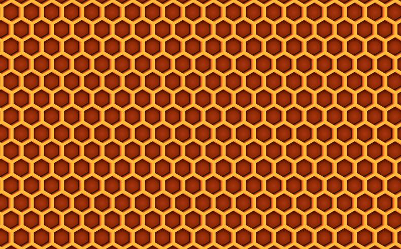 Honey comb beehive pattern textured background. Vector illustration