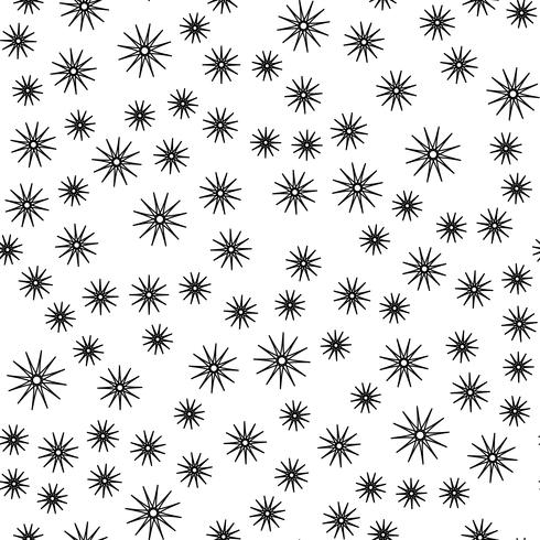 Seamless pattern background. Abstract and Classical concept. Geometric creative design stylish theme. Illustration vector. Black and white color. Snowflake ice and Glitter star shape for Christmas day vector