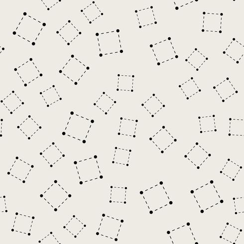 Seamless pattern background. Modern abstract and Classical antique concept. Geometric creative design stylish theme. Illustration vector. Black and white color. Rectangle dot connection square shape vector