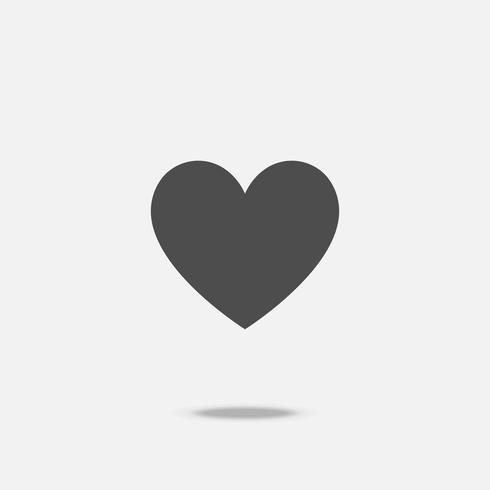 Heart flat design icon vector