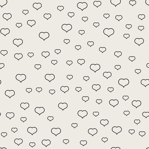 Seamless pattern background. Abstract and Classical concept. Geometric creative design stylish theme. Illustration vector. Black and white color. Small heart thin line shape vector