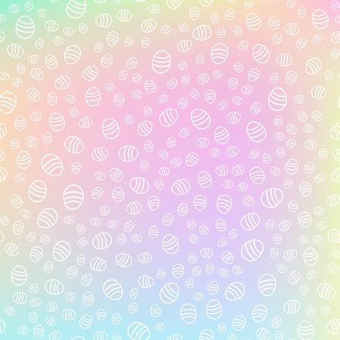 Seamless Easter eggs pattern on colorful fantasy background. Holiday and event concept. Vector illustration
