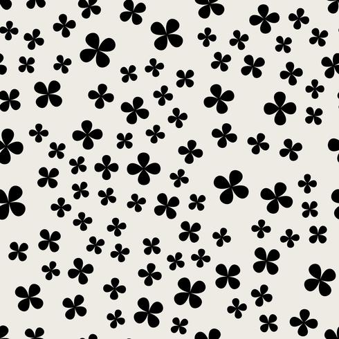 Seamless pattern background. Abstract and Classical concept. Geometric creative design stylish theme. Illustration vector. Black and white color. Clover leaf shape vector