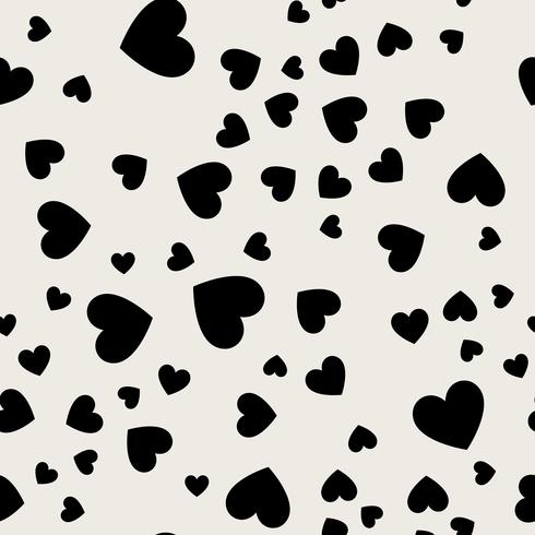 Seamless pattern background. Abstract and Modern concept. Geometric creative design stylish theme. Illustration vector. Black and white color. Heart shape for Valentines day and wedding events vector