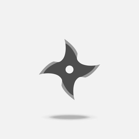 Shuriken Ninja weapon Flat design icon vector