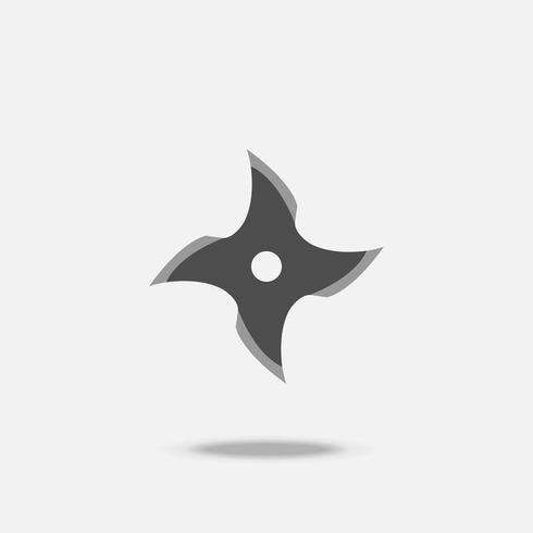 Shuriken Ninja weapon Flat design icon vector