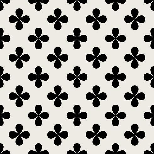 Seamless pattern background. Abstract and Classical concept. Geometric creative design stylish theme. Illustration vector. Black and white color. Clover leaf shape vector
