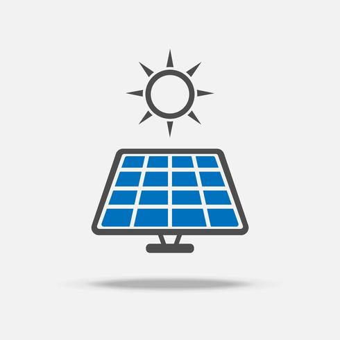 Logotipo e icono de la célula solar. Concepto de ahorro de energía y energía. Conjunto de la colección del vector de la ilustración. Tema de signo y símbolo.