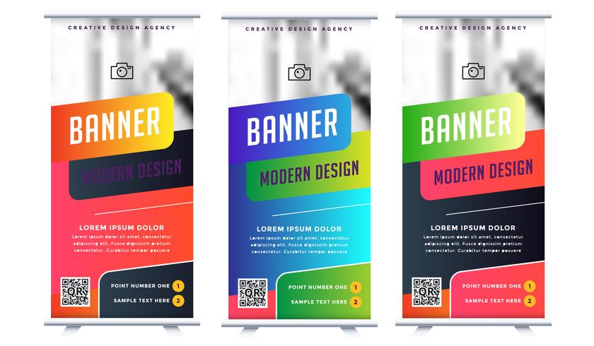 Modern Exhibition Advertising Trend Business Roll Up Banner