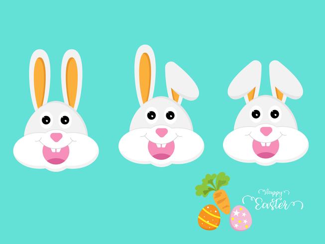 cute rabbit or bunny head vector