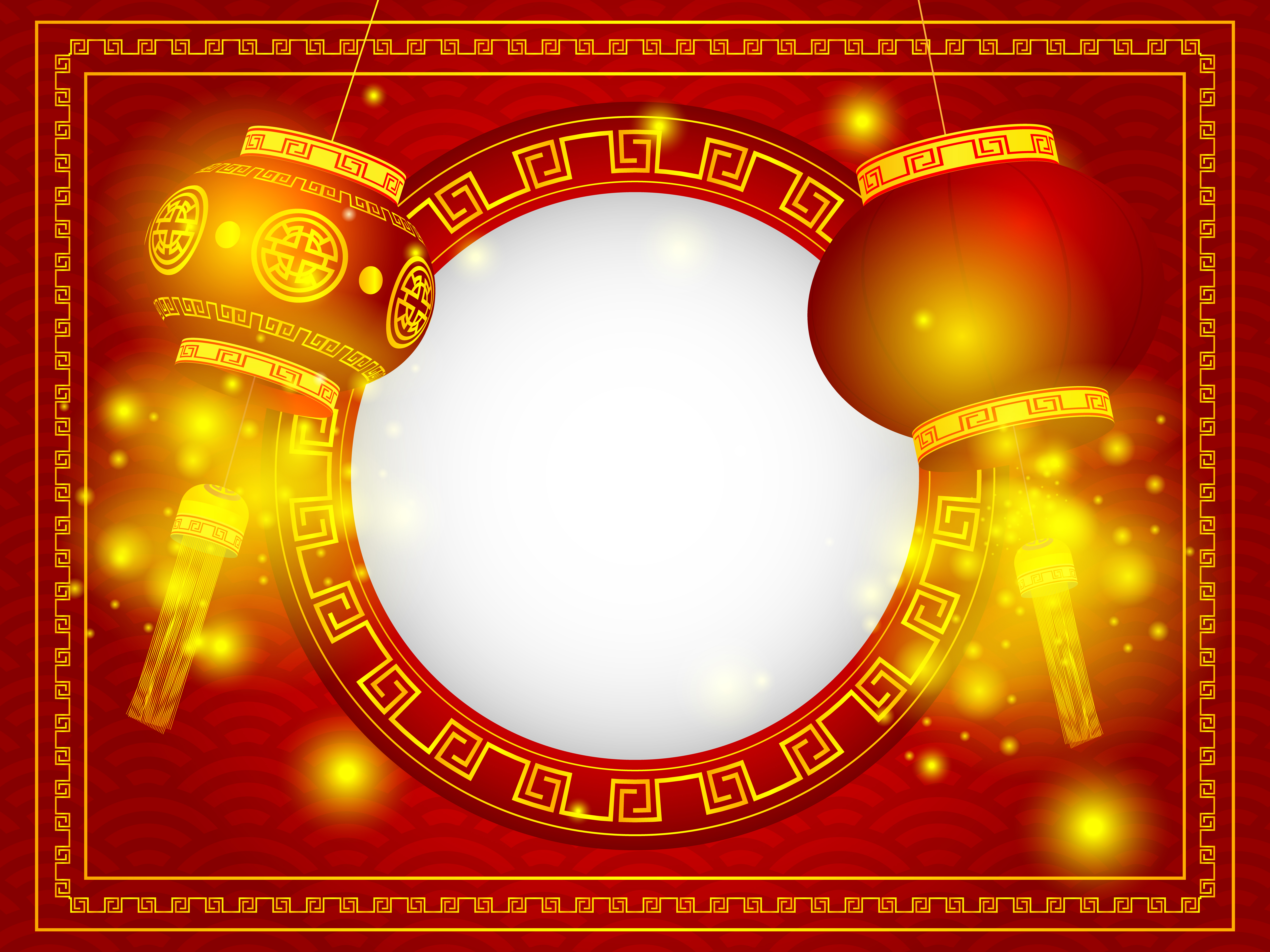 chinese happy new year with lantern 544283 Vector Art at Vecteezy