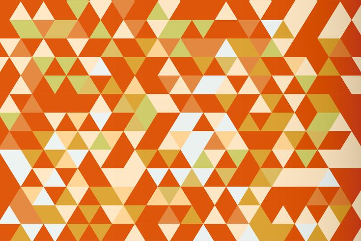 Fondo de vector prisma triángulo mosaico naranja, tono cálido